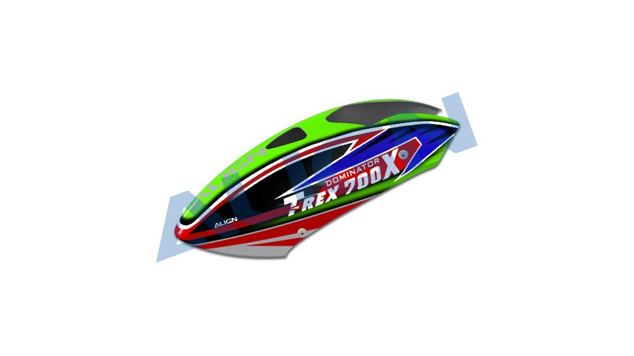 Align T-REX 700X Painted Canopy - Green HC7663