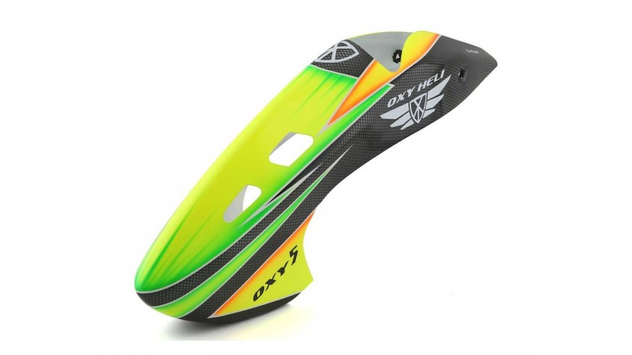 LYNX Heli Innovations OXY5 Canopy Scheme 8 Yellow-Green-Carbon OSP-1409