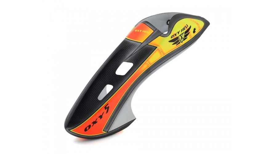 LYNX Heli Innovations OXY5 Canopy Scheme 9 Yellow-Orange-Carbon OSP-1410