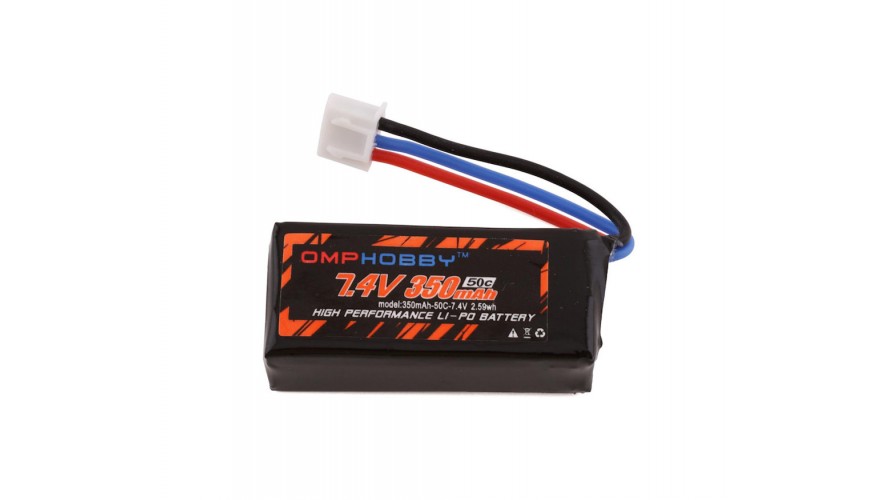 OMPHOBBY M1 50C 7.4V 2S 350mAh LiPo Battery for M1 Helicopter