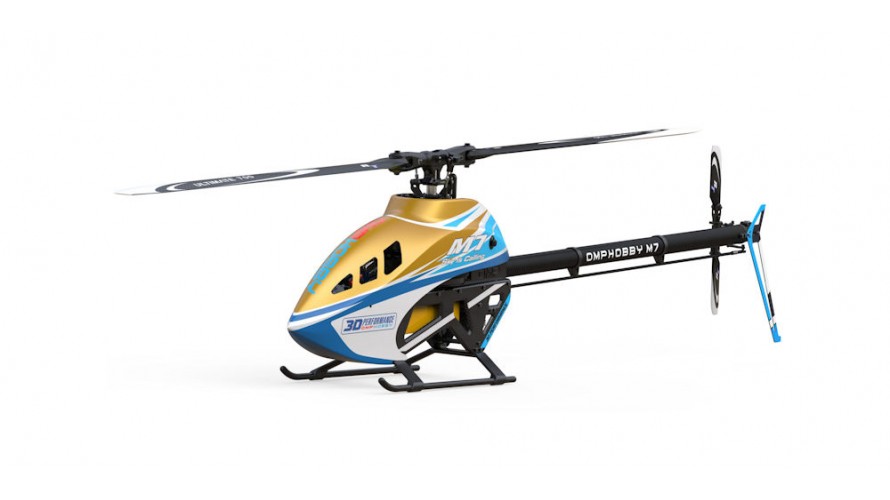 M7 RC Helicopter Kit w/ RotorTech & Tail Blades - Gold