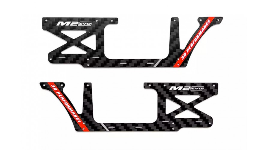 OMPHOBBY M2 EVO Carbon Fiber Frame Set - Red