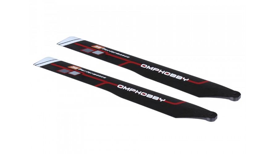OMPHOBBY M1 EVO 125mm Main Blades - Red