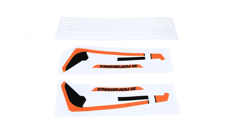 M7 Tail Fin Sticker - Orange